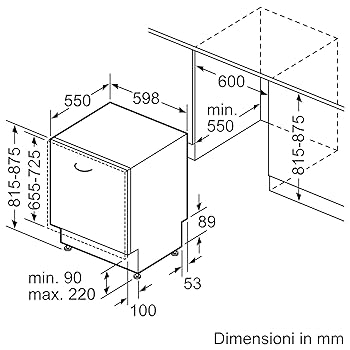 Lavastoviglie Bosch SMV4HAX19E da incasso a scomparsa totale 60 cm 13 coperti Classe D Home Connect Serie 4