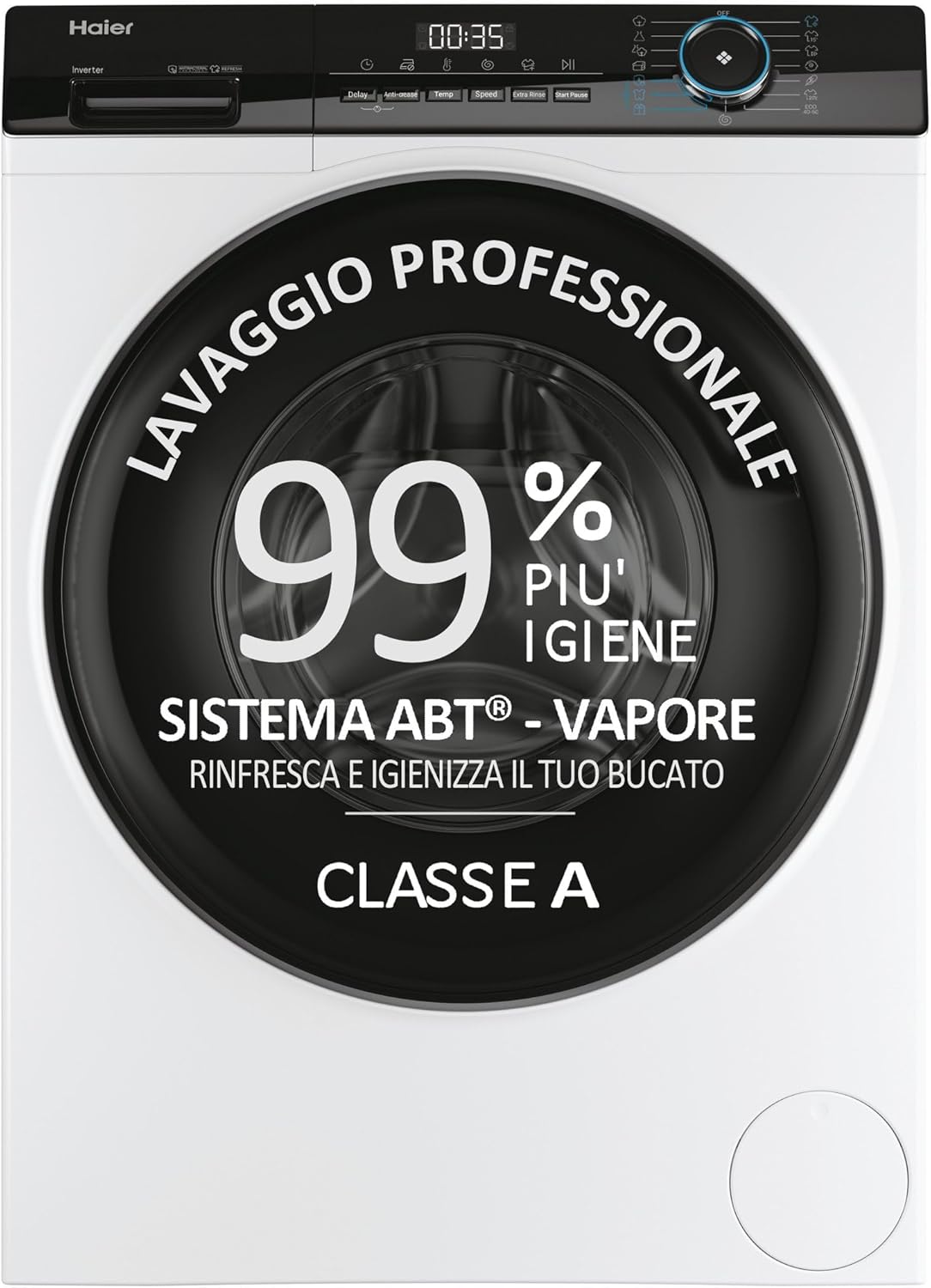 Lavatrice Haier HW80 BP14939 S I Pro Serie 3 8 Kg 1400 giri Classe A Libera Installazione Bianca