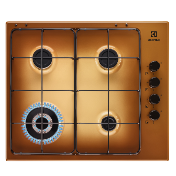 Piano Cottura Electrolux EGS6414T Gas 4 Fuochi Colore Terra di Francia 60 Cm