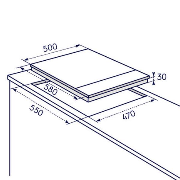 Piano Cottura A Gas Electrolux EGS6414W 60 Cm 4 Fuochi
