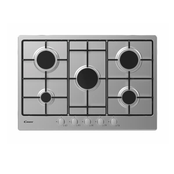 Piano Cottura A Gas Candy CHW7X 5 Fuochi 75cm Inox