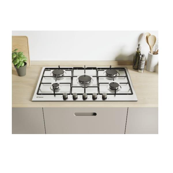 Piano Cottura A Gas Candy CHW7X 5 Fuochi 75cm Inox