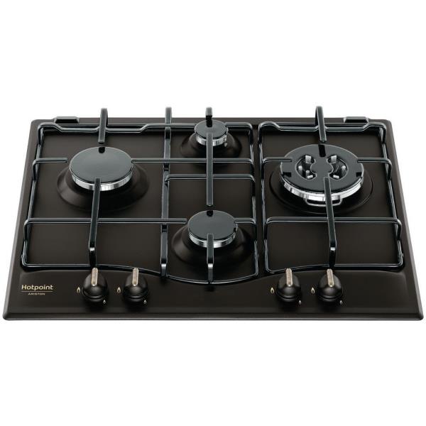 Piano Cottura A Gas Hotpoint PCN640 T (AN)R/HA 60 Cm 4 Fuochi Smaltato Nero