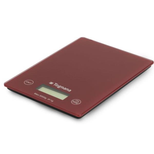 Bilancia Da Cucina Tognana D2DBL50IRROA Display LCD Colore Rosso Fino A 5 Kg