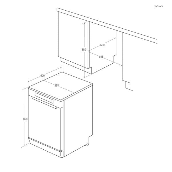 Lavastoviglie Candy CF 3E9E0X Libera installazione Classe E 13 Coperti Inox