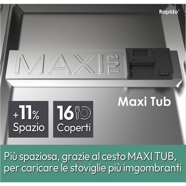 Lavastoviglie Candy CF 6B4S1PX Libera installazione Classe B 16 Coperti Inox