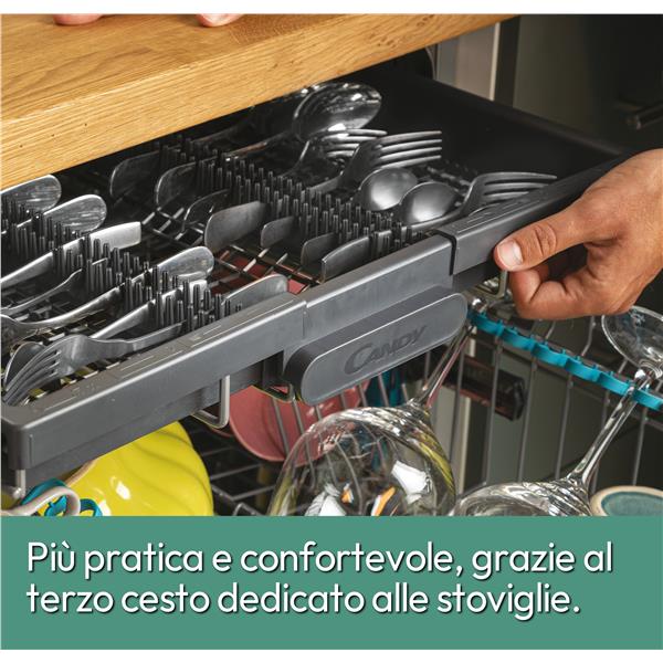 Lavastoviglie Candy CF 6B4S1PX Libera installazione Classe B 16 Coperti Inox
