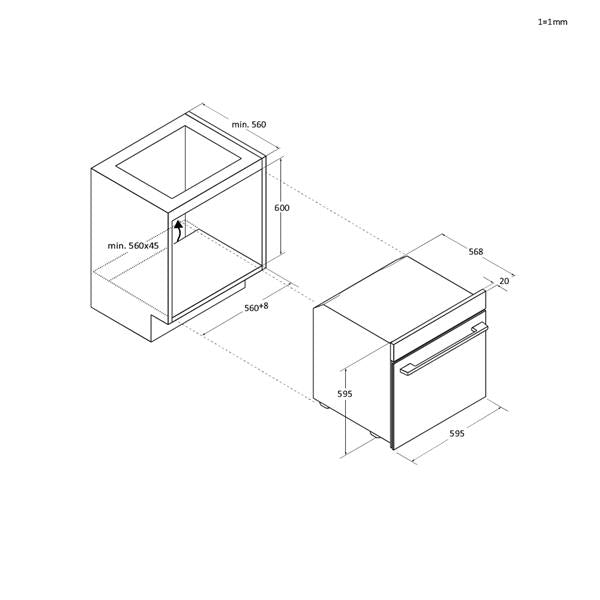Forno Candy CA6 N3B3HTX Elettrico Da Incasso Classe A++ 78L