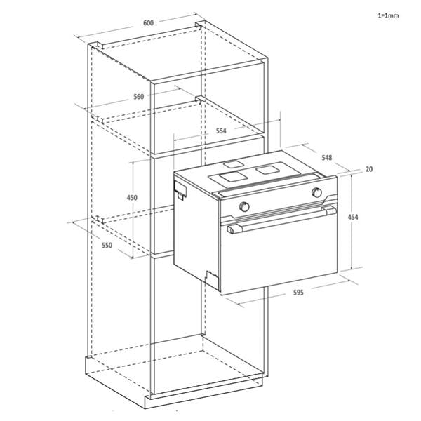 Microonde Candy CA4MWNBB6N Da incasso Combinato 44L Inox/Nero