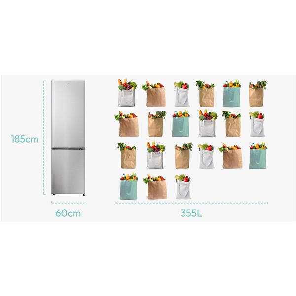 Frigorifero Candy CNCQ2T618EW Combinato Classe E Bianco 185cm Nofrost