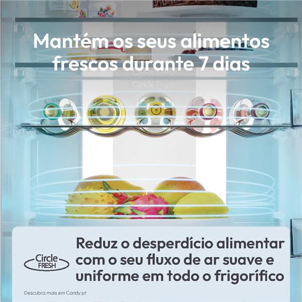 Frigorifero Candy CNCQ2T618EX Combinato Classe E Nofrost 185cm