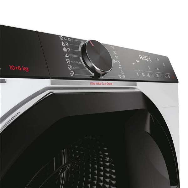 Lavasciuga Hoover H7D 6106MBC8-S Libera installazione 10 / 6 Kg 1600 RPM Classe D Controllo remoto avanzato e contenuti extra in App (Wi-Fi + BLE) Bianco