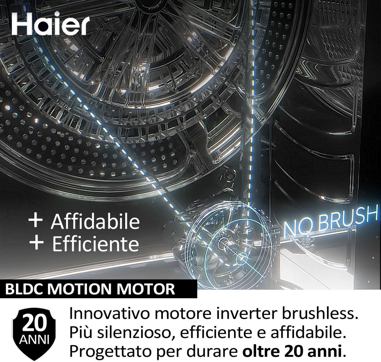 Lavatrice Haier HW80 BP14939 S I Pro Serie 3 8 Kg 1400 giri Classe A Libera Installazione Bianca
