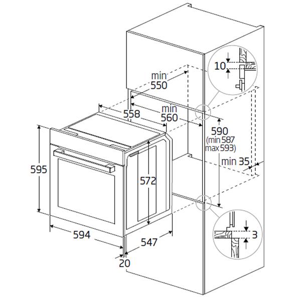Forno Beko BBIMM13400XCSW Elettrico Da Incasso Multifunzione Classe A 72L PizzaPro