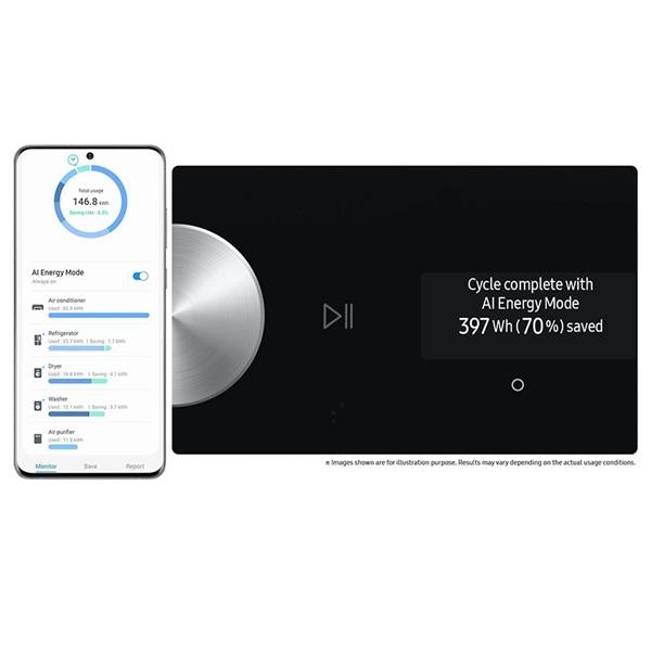 Lavatrice Samsung WW11DB8B95GBU3 11 kg Classe A Nera Autodose Ai Carica Frontale Vapore Digital Inverter