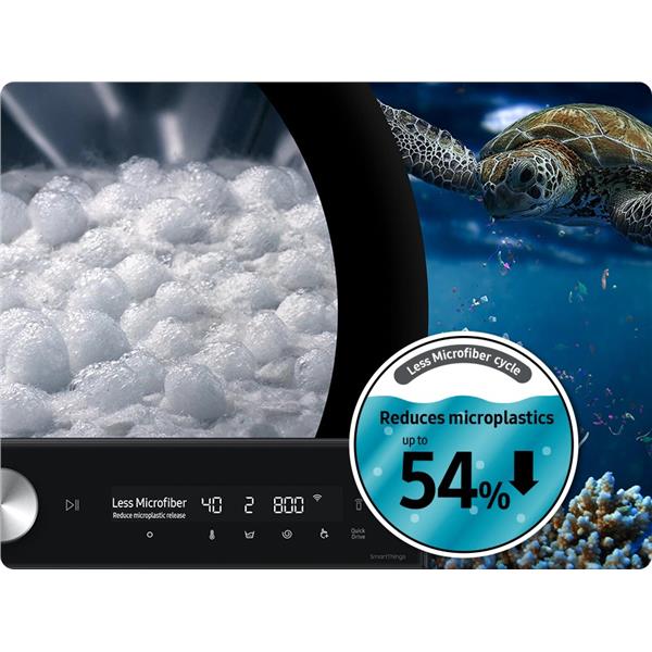 Lavatrice Samsung WW11DB8B95GBU3 11 kg Classe A Nera Autodose Ai Carica Frontale Vapore Digital Inverter