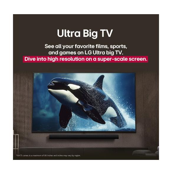 TV LG 43UA75006LA.API 43" 4K Super Upscaling AI UHD WebOS25