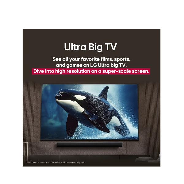 TV LG 55UA75006LA.API 55" 4K Super Upscaling AI LED UHD WebOS Processore a7 Gen8