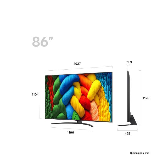 TV LG 86NANO81A6A.API 86" NanoCell AI 4K UHD WebOS25
