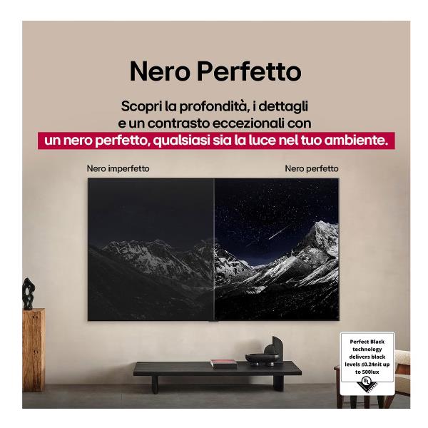 TV LG OLED48C55LA.API 48" 4K UHD Ultra HD OLED evo Sistema WebOS Processore a9 Gen8 Classe G