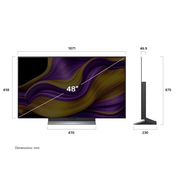 TV LG OLED48G56LS.API 48" Oled EVO G5 4K UHD evo AI 165 Hz Sistema Web OS
