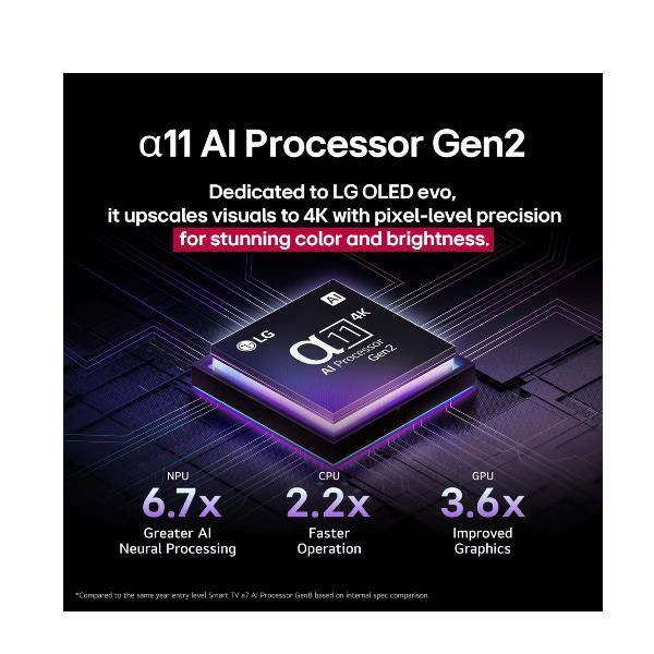 TV LG OLED48G56LS.API 48" Oled EVO G5 4K UHD evo AI 165 Hz Sistema Web OS