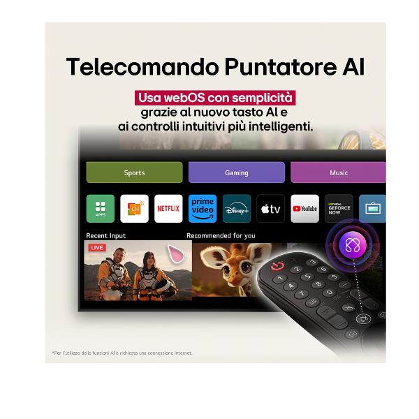 TV LG OLED55B56LA.API 55" OLED B5 4K UHD Processore A8 Gen2 WebOS25