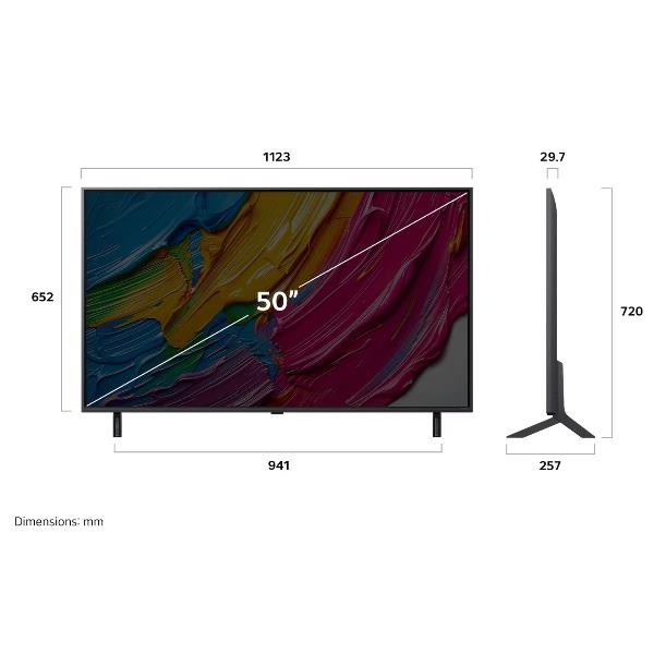 TV LG 50QNED80A6A.API Sistema WebOS Processore a7 50" 4K Ultra HD Display QNED