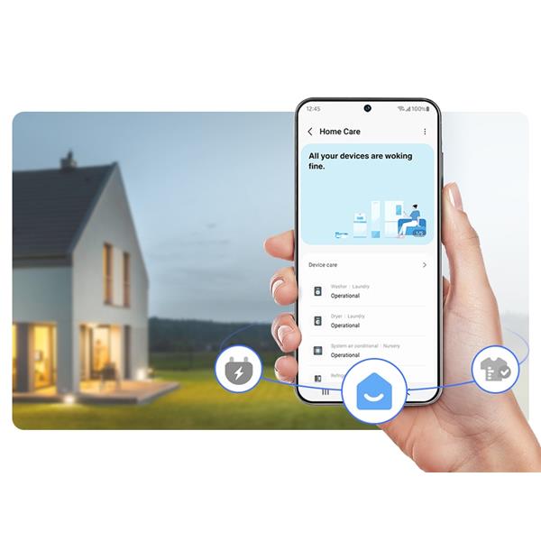 Lavatrice Samsung WF90F09C4SU3 Carica Frontale 9 Kg Classe A-55% Colore Dark Silver