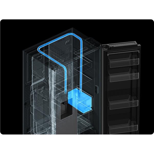 Frigorifero Samsung RS70F64KEFEF Side By Side Nero Classe E con Allaccio Idrico