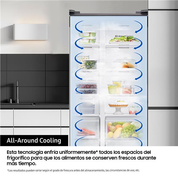 Frigorifero Samsung RS70F64KETEF Side By Side Classe E Inox