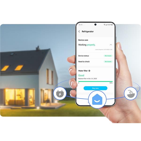Frigorifero Samsung RS70F64KETEF Side By Side Classe E Inox