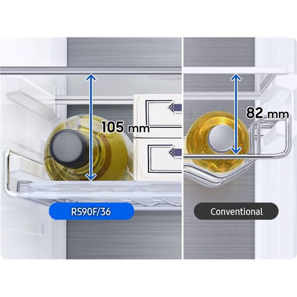 Frigorifero Samsung RS90F65EDTEF Side By Side Classe D Inox con Drink Dispenser