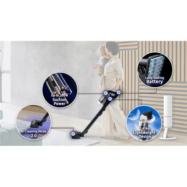 Aspirapolvere senza filo Samsung VS80F28DLP Bespoke Jet™ AI LITE pet 280W