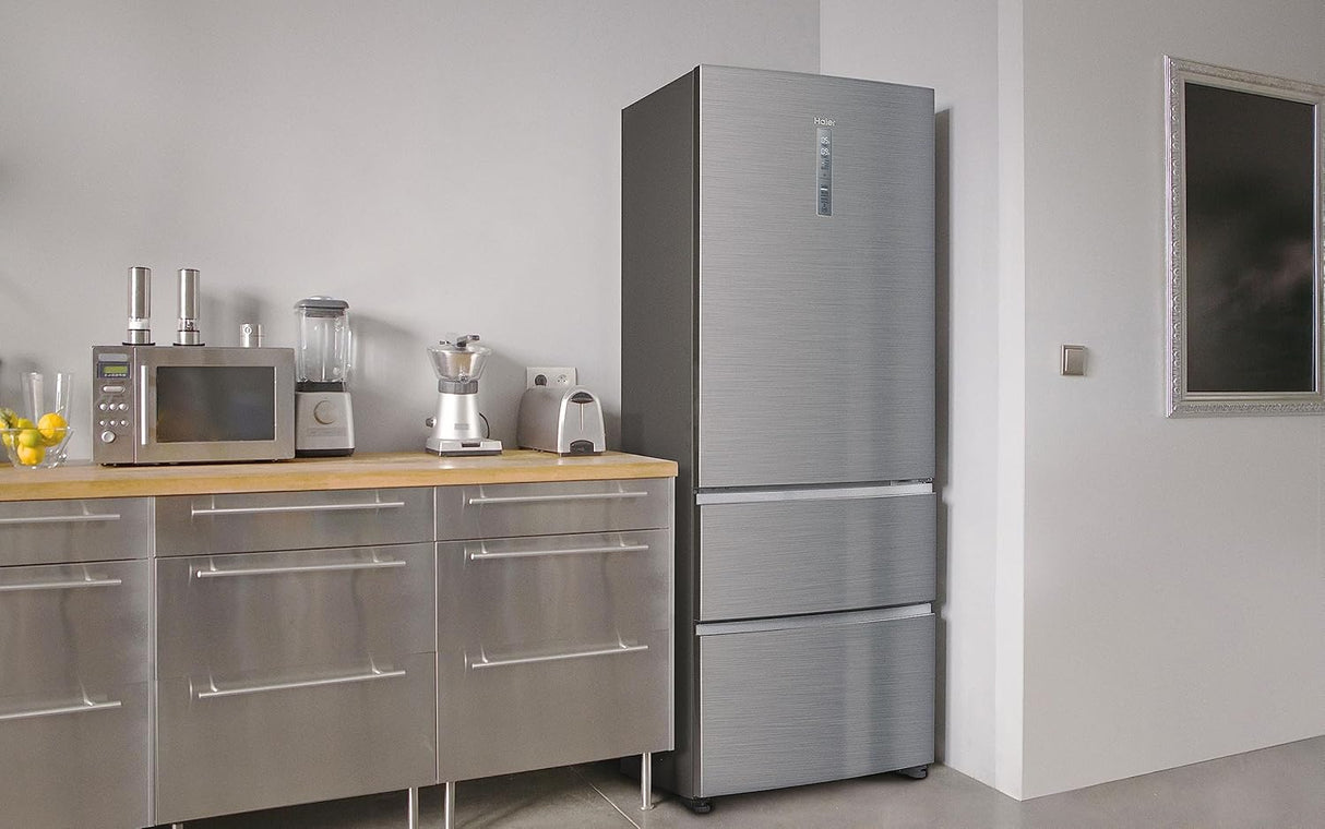 Frigorifero Haier HTOPMNE7193 Tre porte Classe E 70cm Inox Nofrost