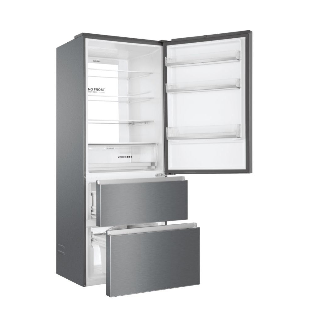 Frigorifero Haier HTOPMNE7193 Tre porte Classe E 70cm Inox Nofrost