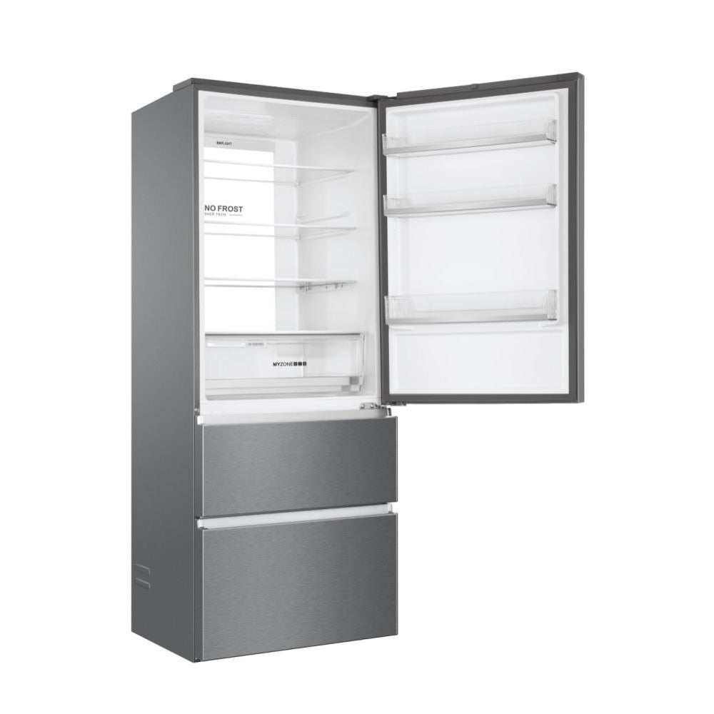 Frigorifero Haier HTOPMNE7193 Tre porte Classe E 70cm Inox Nofrost
