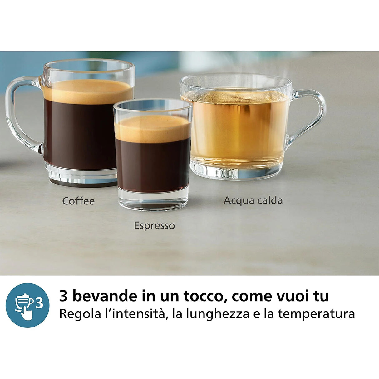 Macchina Caffè Philips EP0820/00 Automatica Display Touch A Colori Macina Caffè In Ceramica Con Montalatte Series 800