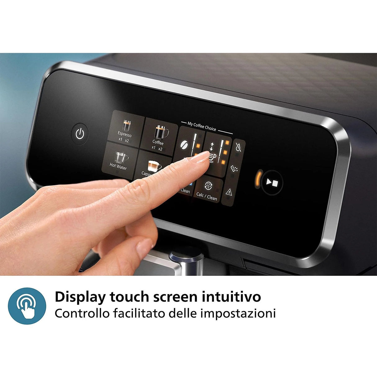 Macchina Caffè Automatica Philips EP2331/10 Con Cappuccinatore 15 Bar Display Touch