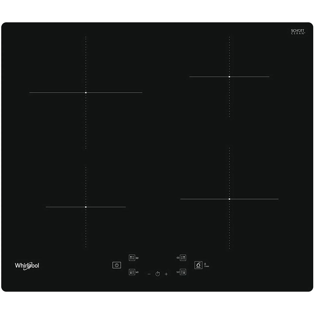 Piano Cottura Induzione Whirlpool WSQ2160NE 60CM Nero