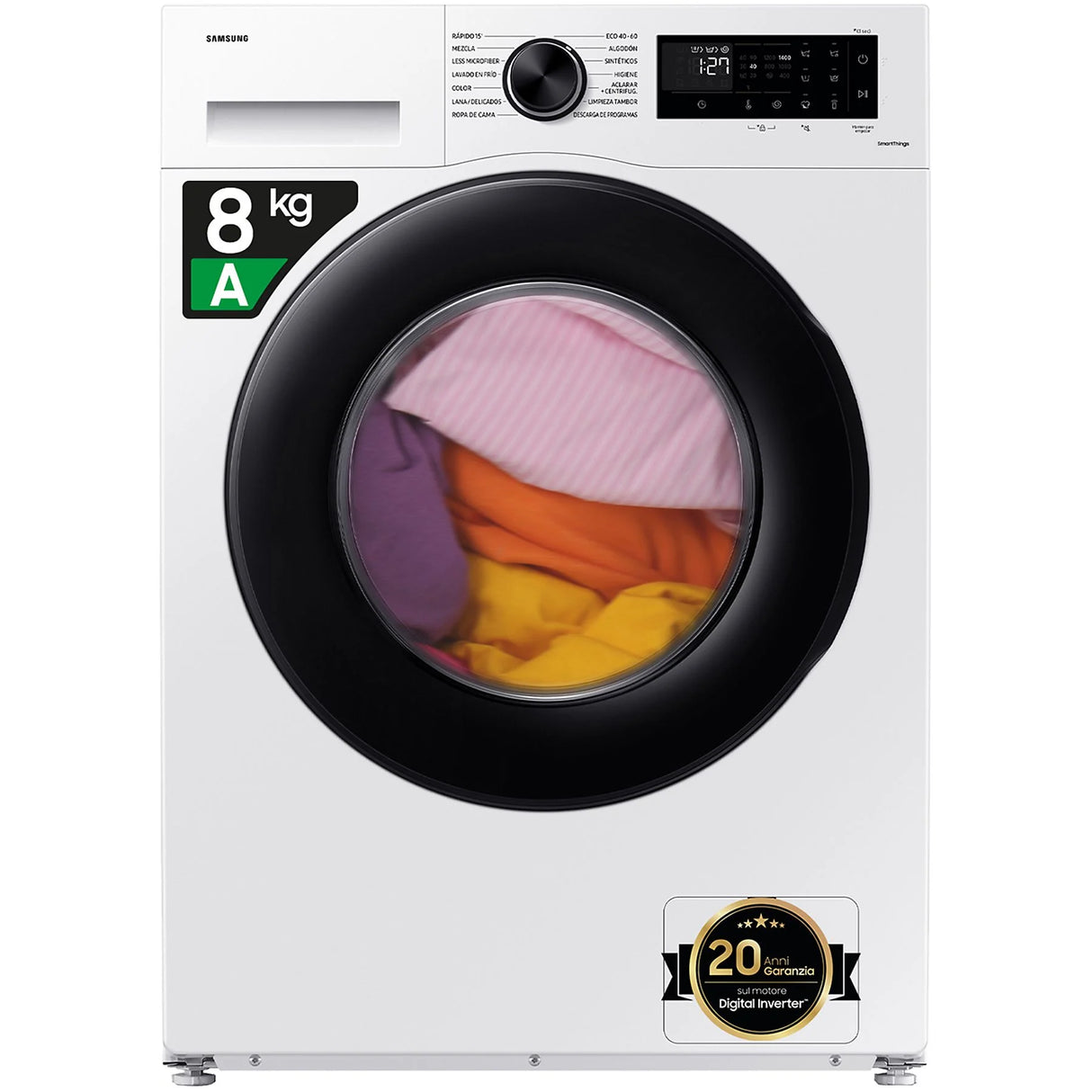 Lavatrice Samsung WW80CGC04DAEET Crystal Clean 8 kg Classe A Vapore Ai Digital Inverter