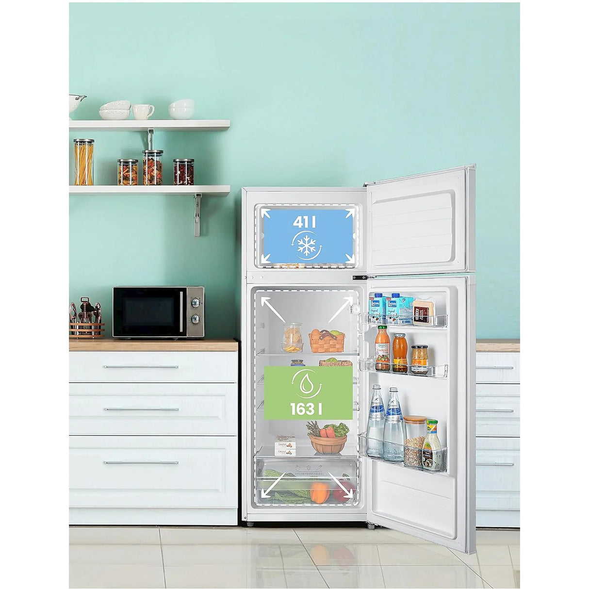 Frigorifero Comfee RCT284WH2A Libera installazione Doppia Porta Colore Bianco Classe E