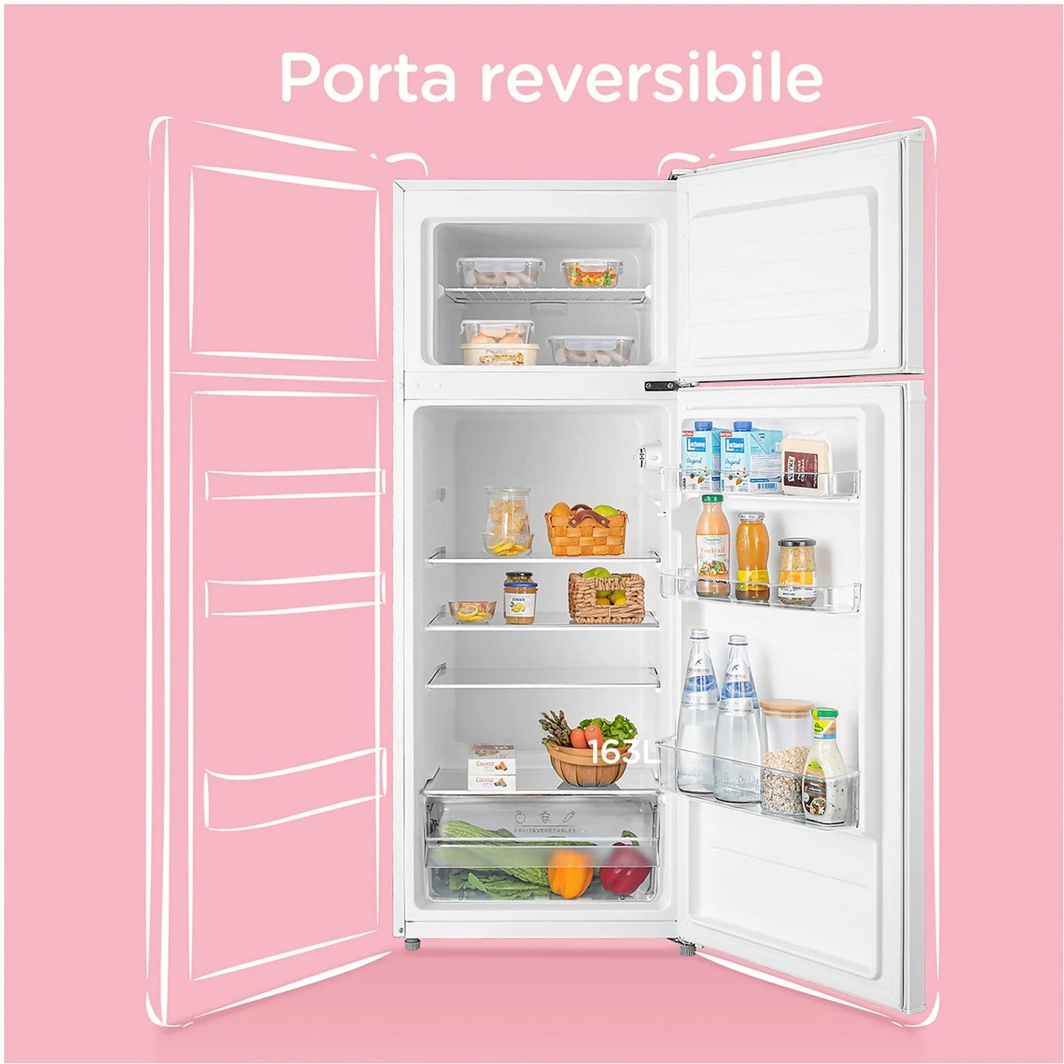 Frigorifero Comfee RCT284WH2A Libera installazione Doppia Porta Colore Bianco Classe E