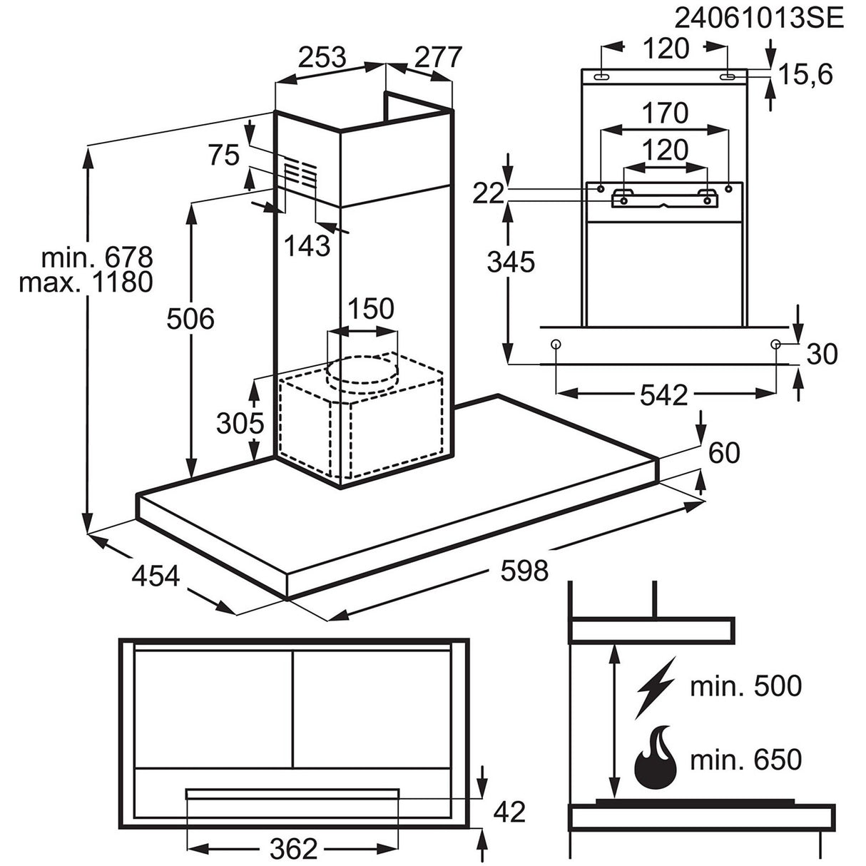 Cappa Electrolux LFT826X Camino 60 Cm Wi-Fi 250W