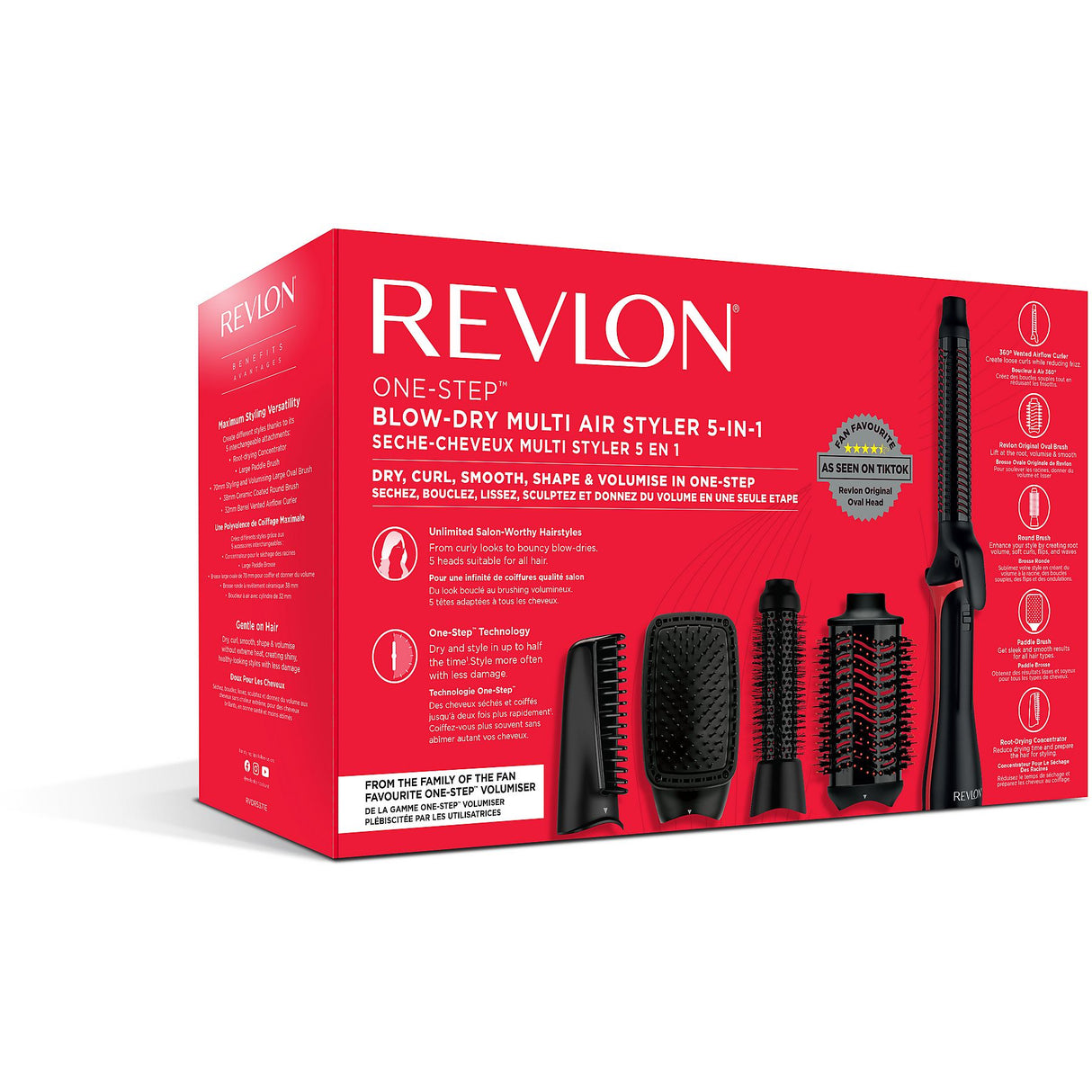 Spazzola Asciugacapelli Revlon RVDR5371E Con 5 Accessori 150°C