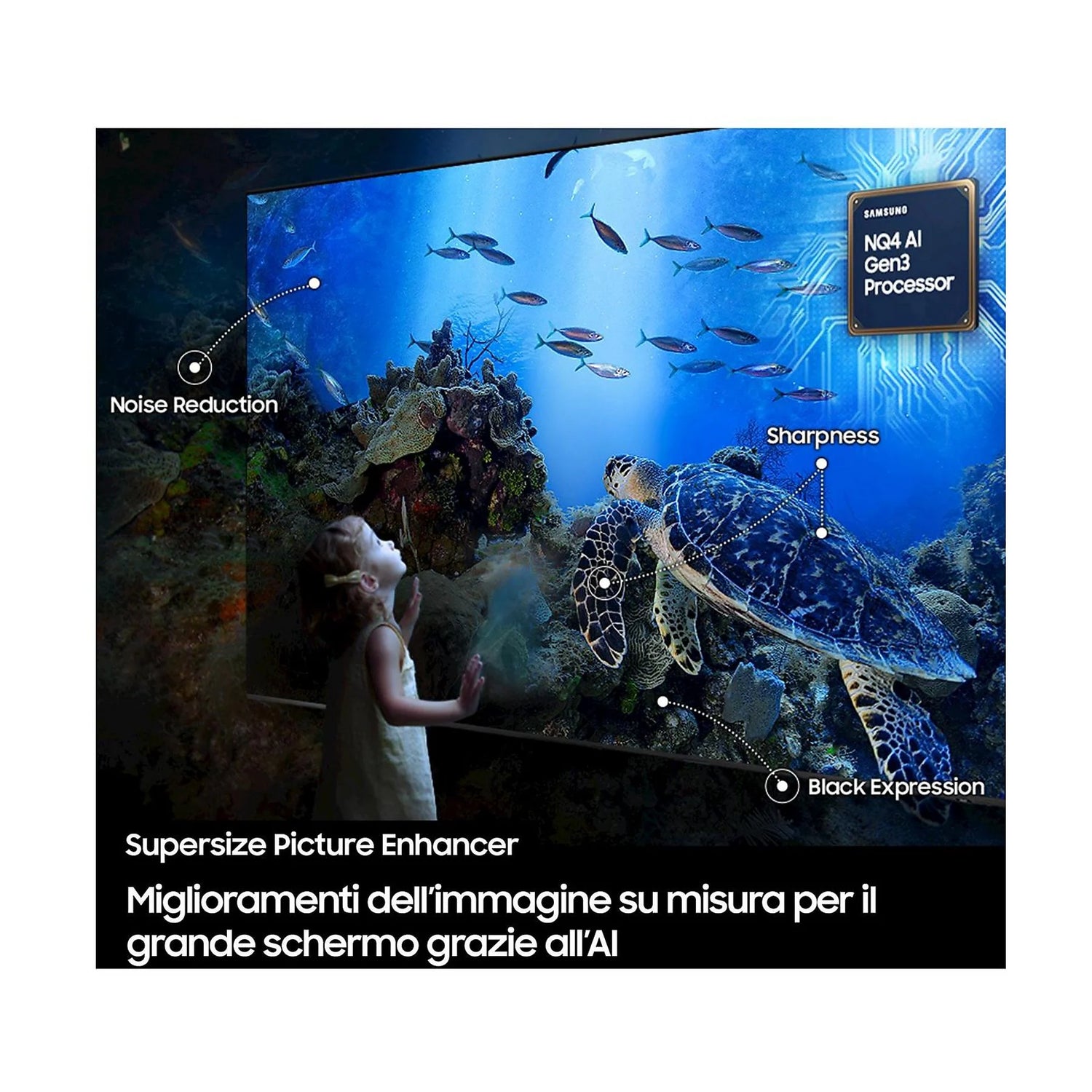 TV Samsung QE98QN90FATXZT 98" NEO QLED 4K Processore NQ4 AI Gen3 Upscaling Pro