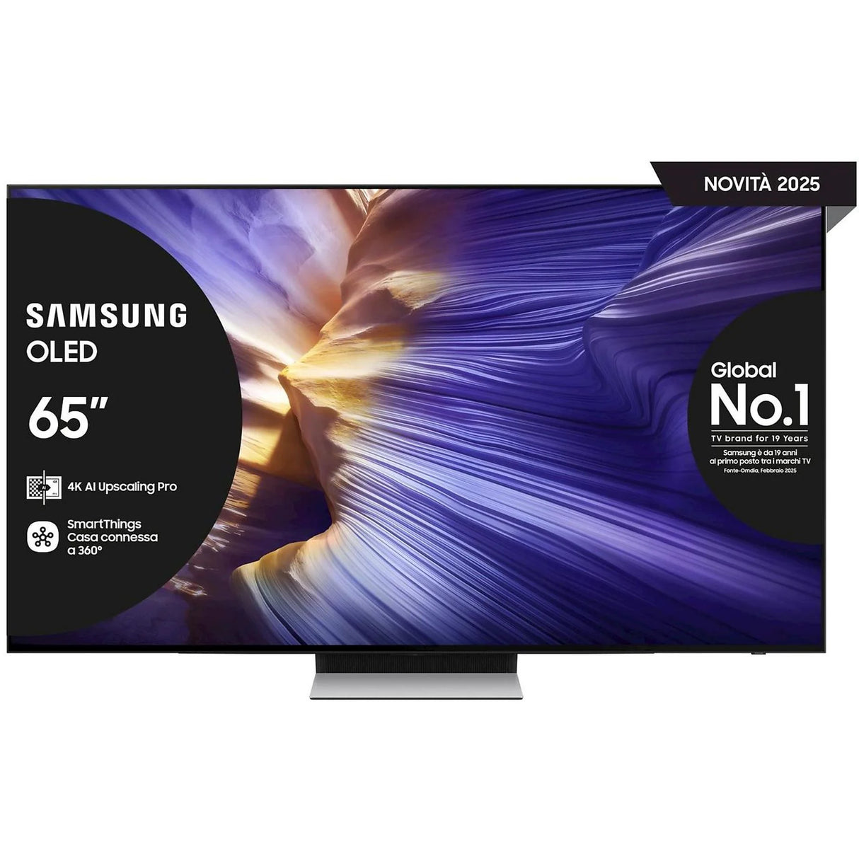 TV Samsung QE65S90FATXZT 65" OLED Wi-Fi 4K AI Upscaling Pro