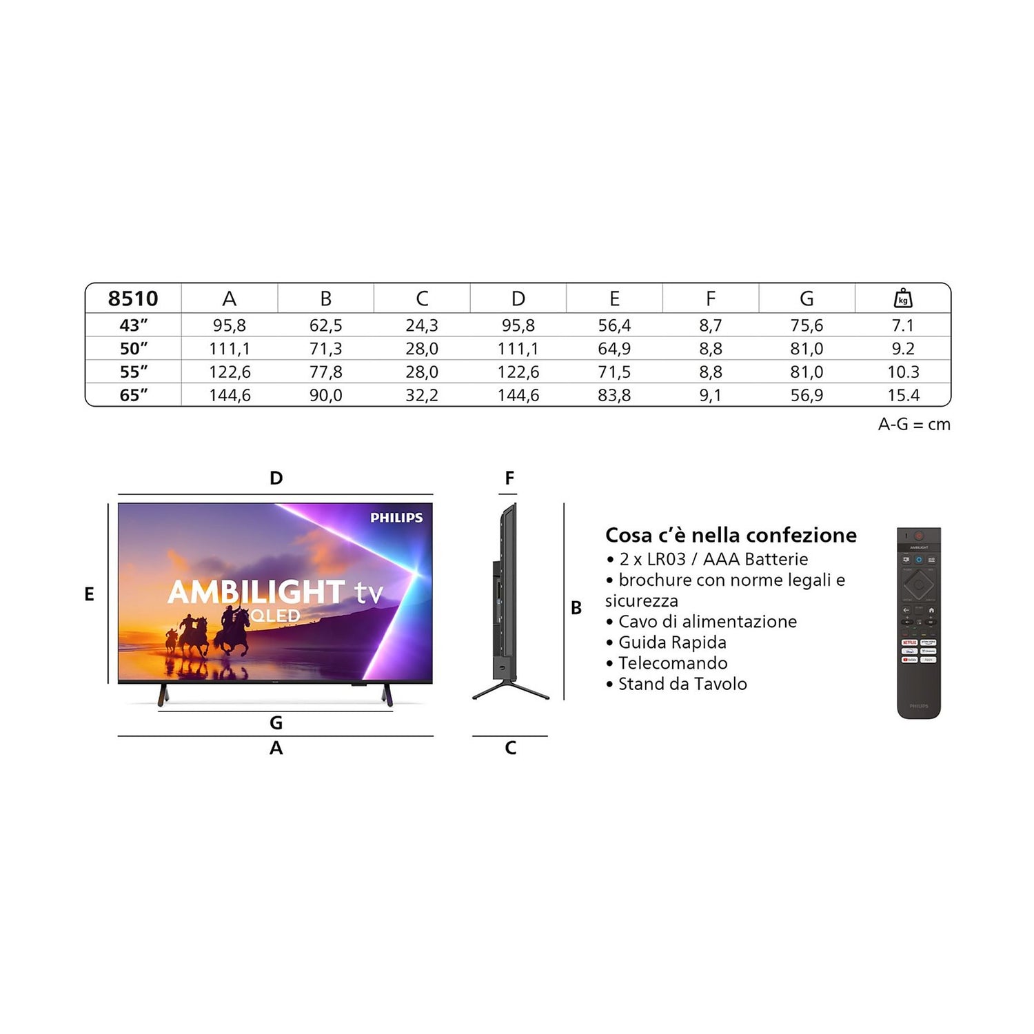 TV Philips 55PUS8510/12 55" UHD QLED 4K TV Smart Ambilight