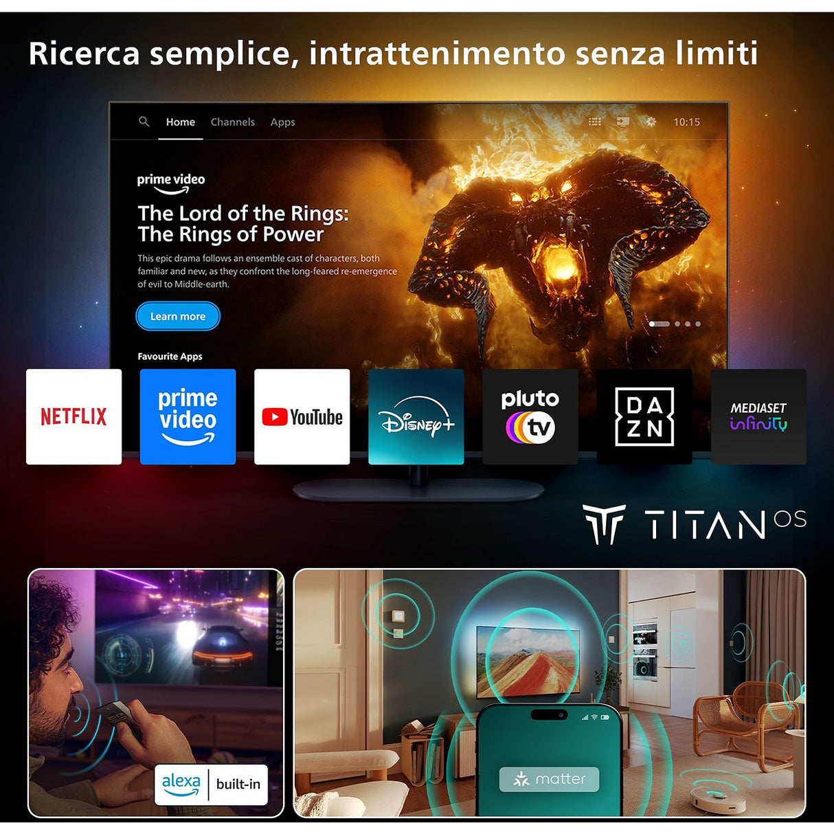 TV Philips 55PUS8510/12 55" UHD QLED 4K TV Smart Ambilight