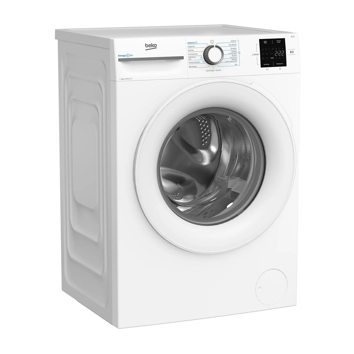 Lavatrice Beko BMWU3821W Libera Installazione 8Kg Classe A 1200 giri Vapore Bianca